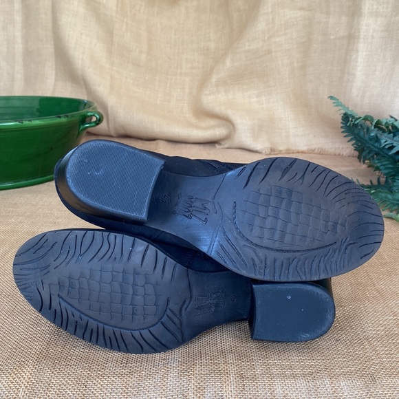 Black Ankle Boots with Zipper Detail - Picture 6 of 16